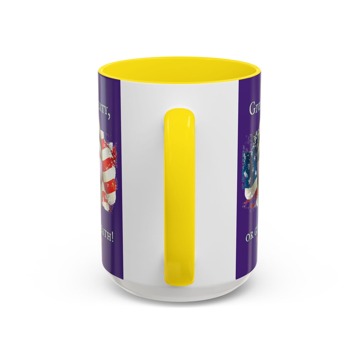 Vendetta, "Give me liberty, or give me death!" Purple Accent Mug by theGreenDragonTavern.shop