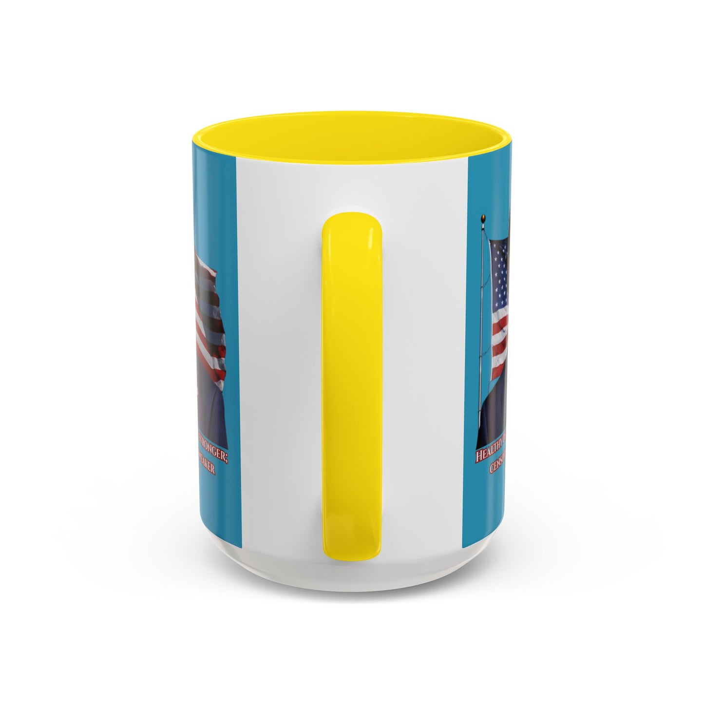 Charlie Kirk, Healthy Debate Turquoise Accent Mug by theGreenDragonTavern.shop