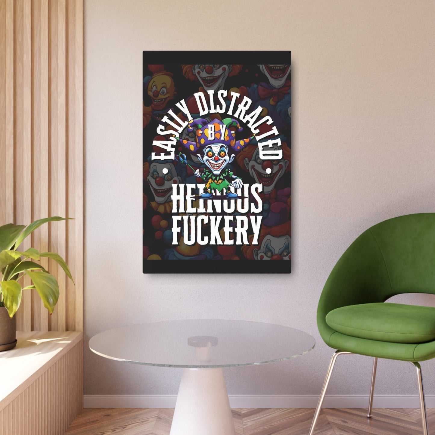 Easily Distracted by Heinous Fuckery Little Jinx Metal Art Sign by theGreenDragonTavern.shop