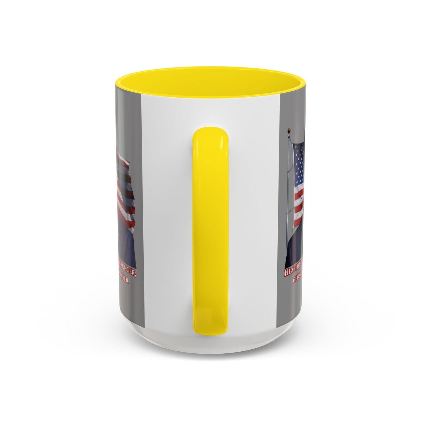 Charlie Kirk, Healthy Debate Grey Accent Mug by theGreenDragonTavern.shop
