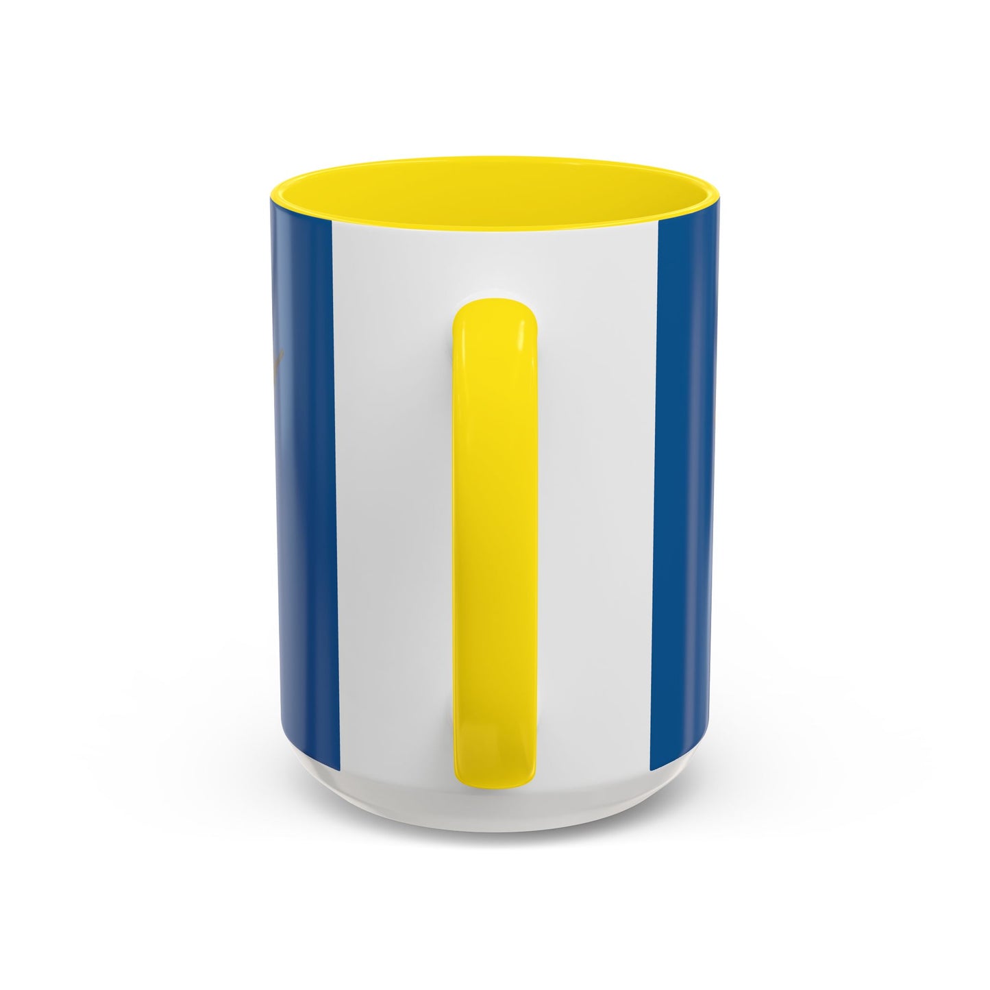 Hula Girl Packin' Heat Dark Blue Accent Mug by theGreenDragonTavern.shop
