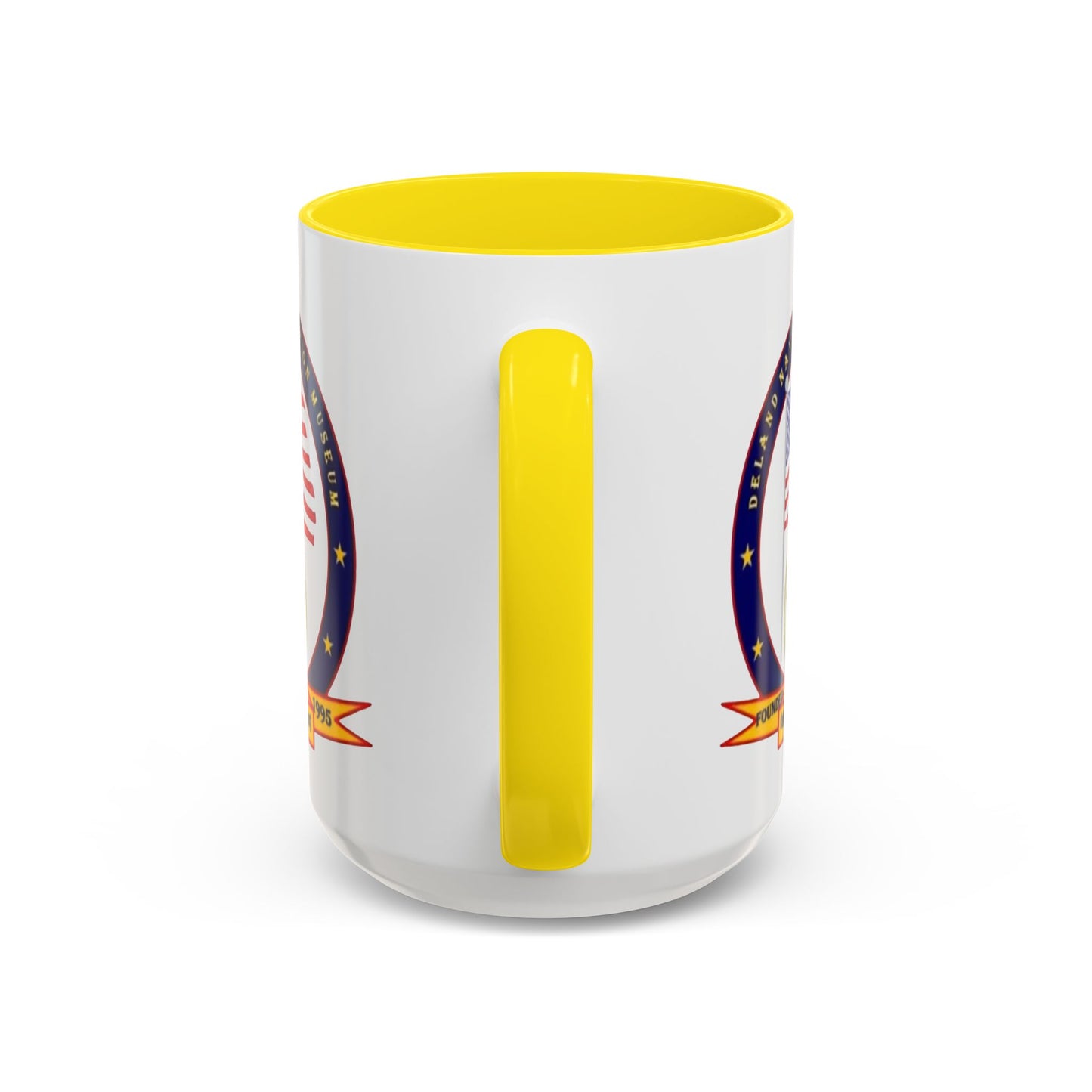 DeLand Naval Air Station Museum White Accent Mug by theGreenDragonTavern.shop