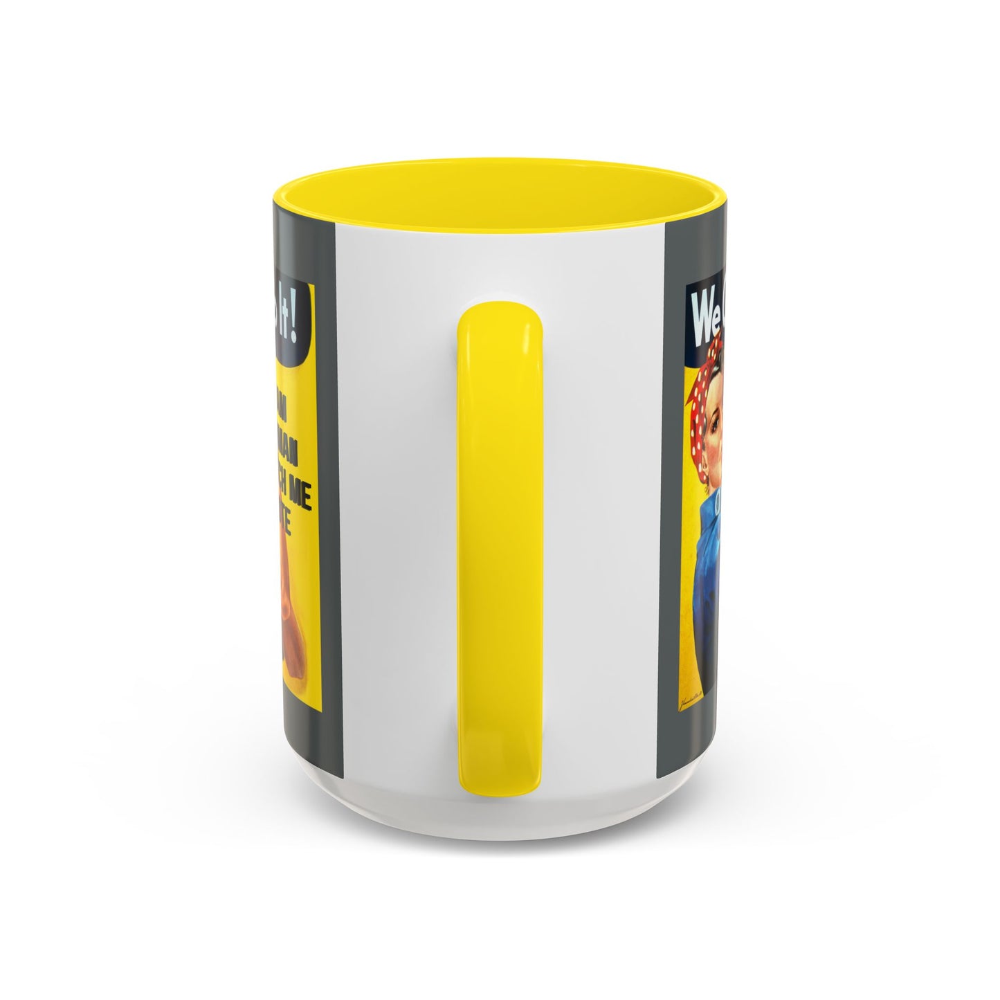 I Am Woman Watch Me Vote Rosie Grey Accent Mug by theGreenDragonTavern.shop
