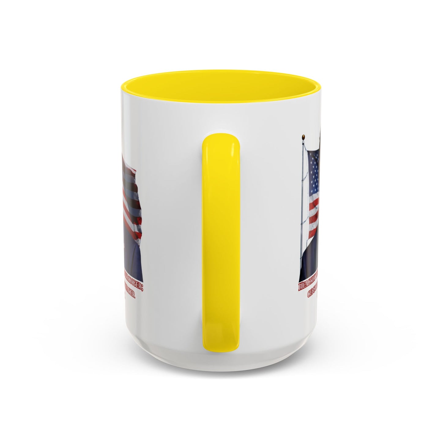 Charlie Kirk, Healthy Debate White Accent Mug by theGreenDragonTavern.shop