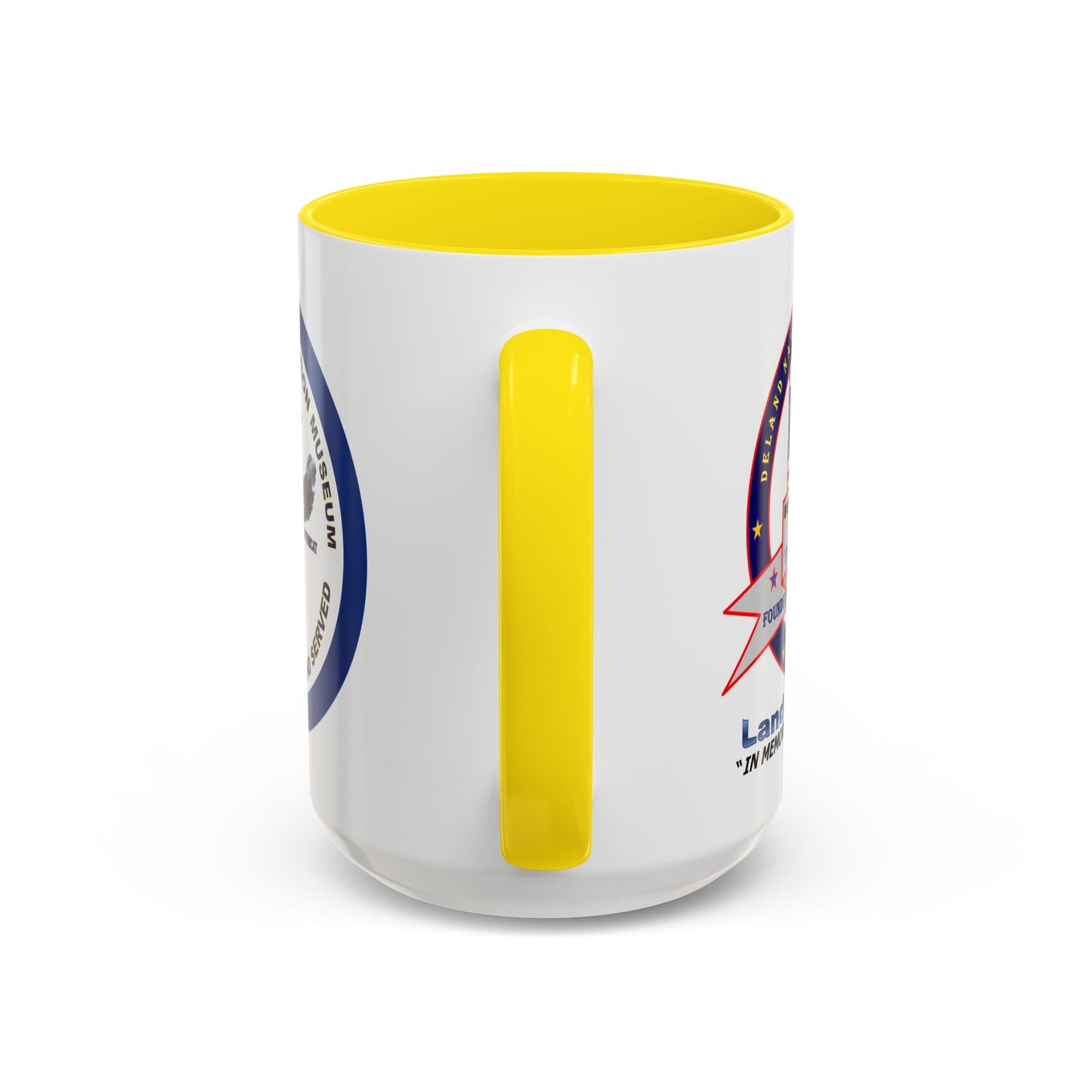 DNASM 2-sided, Founding & Student Art w/Navy Ring White Accent Mug by theGreenDragonTavern.shop