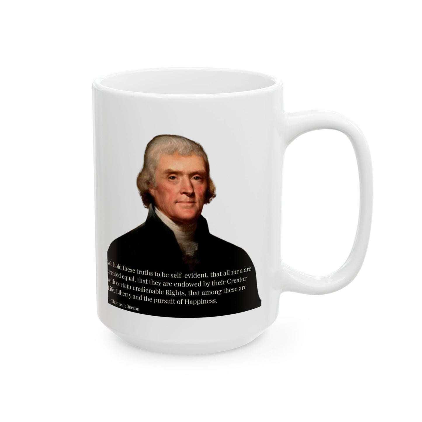 We hold these truths to be self-evident White Mug by theGreenDragonTavern.shop