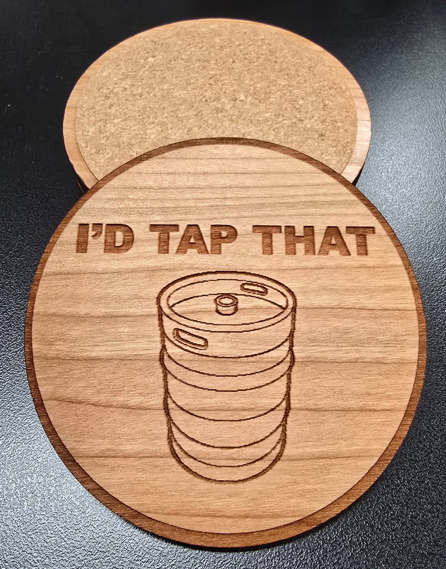 I'd Tap That Patriotic Wood Coaster Set – Handcrafted by U.S. Veterans