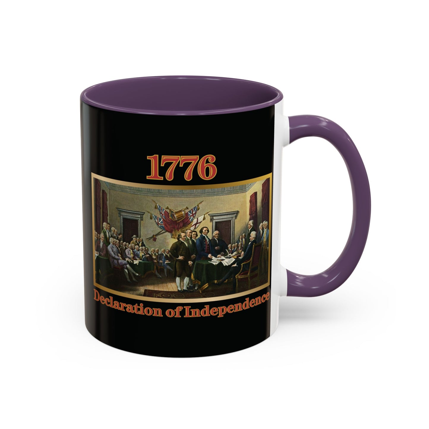 Declaration of Independence Black Accent Mug by theGreenDragonTavern.shop
