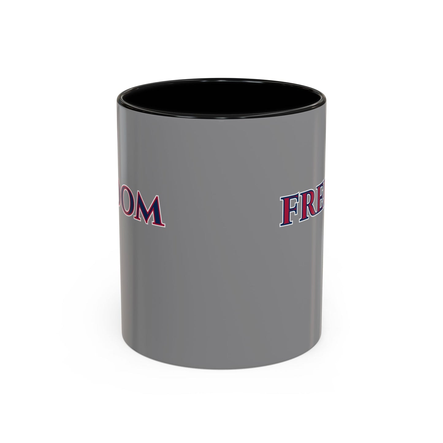 Freedom, Grey Accent Mug by theGreenDragonTavern.shop