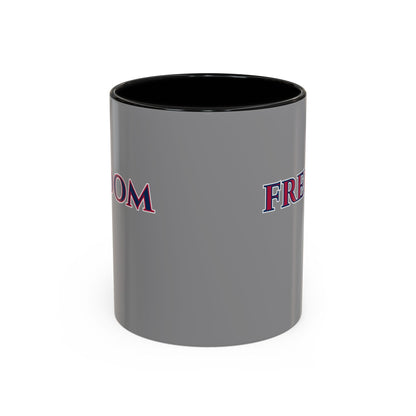 Freedom, Grey Accent Mug by theGreenDragonTavern.shop