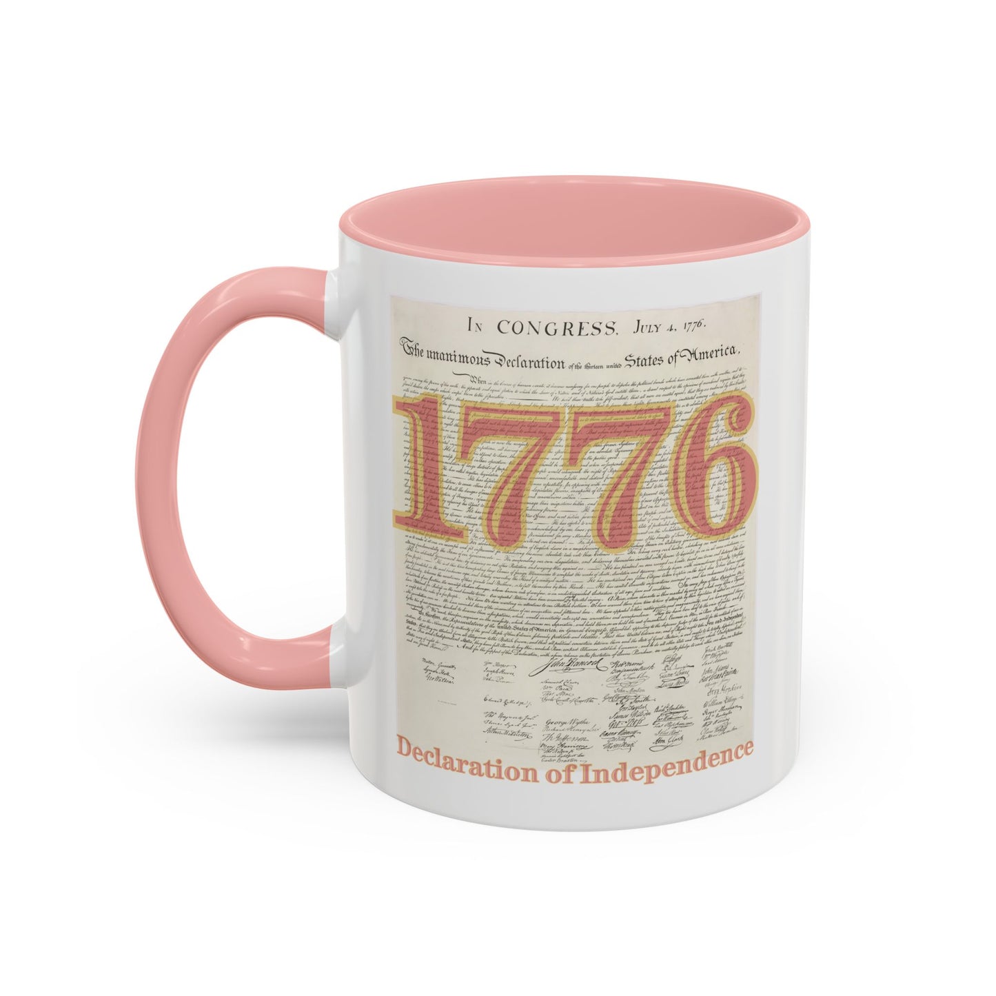 Declaration of Independence White Accent Mug by theGreenDragonTavern.shop