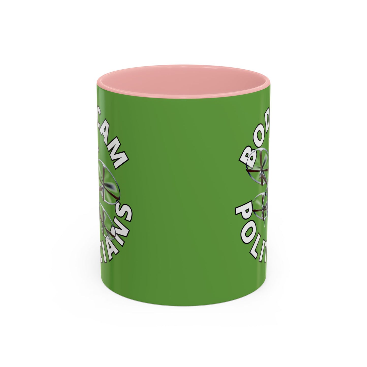 Bodycam the Politicians Drone Green Accent Mug by theGreenDragonTavern.shop