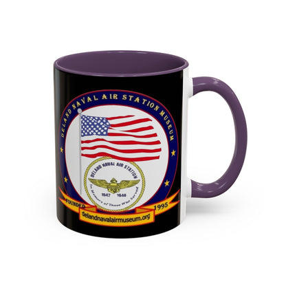 DeLand Naval Air Station Museum Black Accent Mug by theGreenDragonTavern.shop