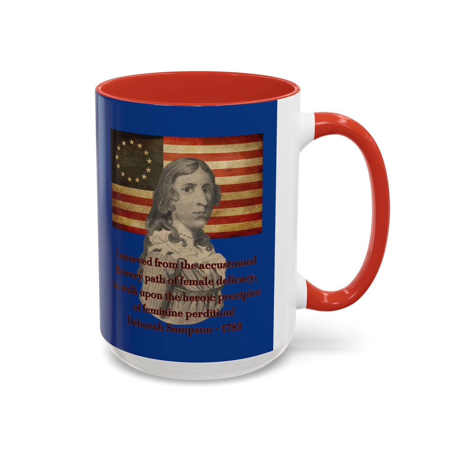 Deborah Sampson, America's Mulan Dark Blue Accent Mug by theGreenDragonTavern.shop