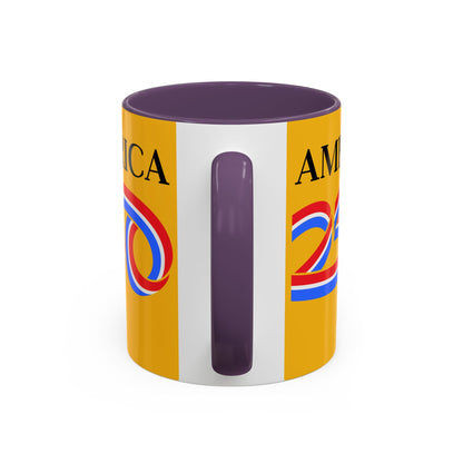 America 250 Yellow Accent Mug by theGreenDragonTavern.shop
