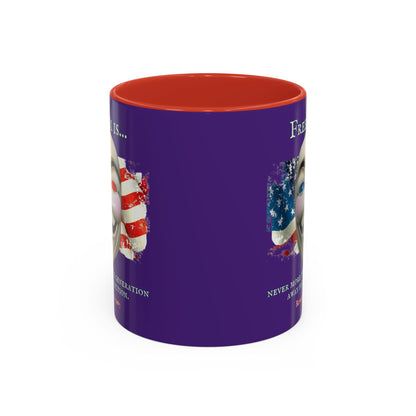 Ronald Reagan Freedom Vendetta Purple Accent Mug by theGreenDragonTavern.shop