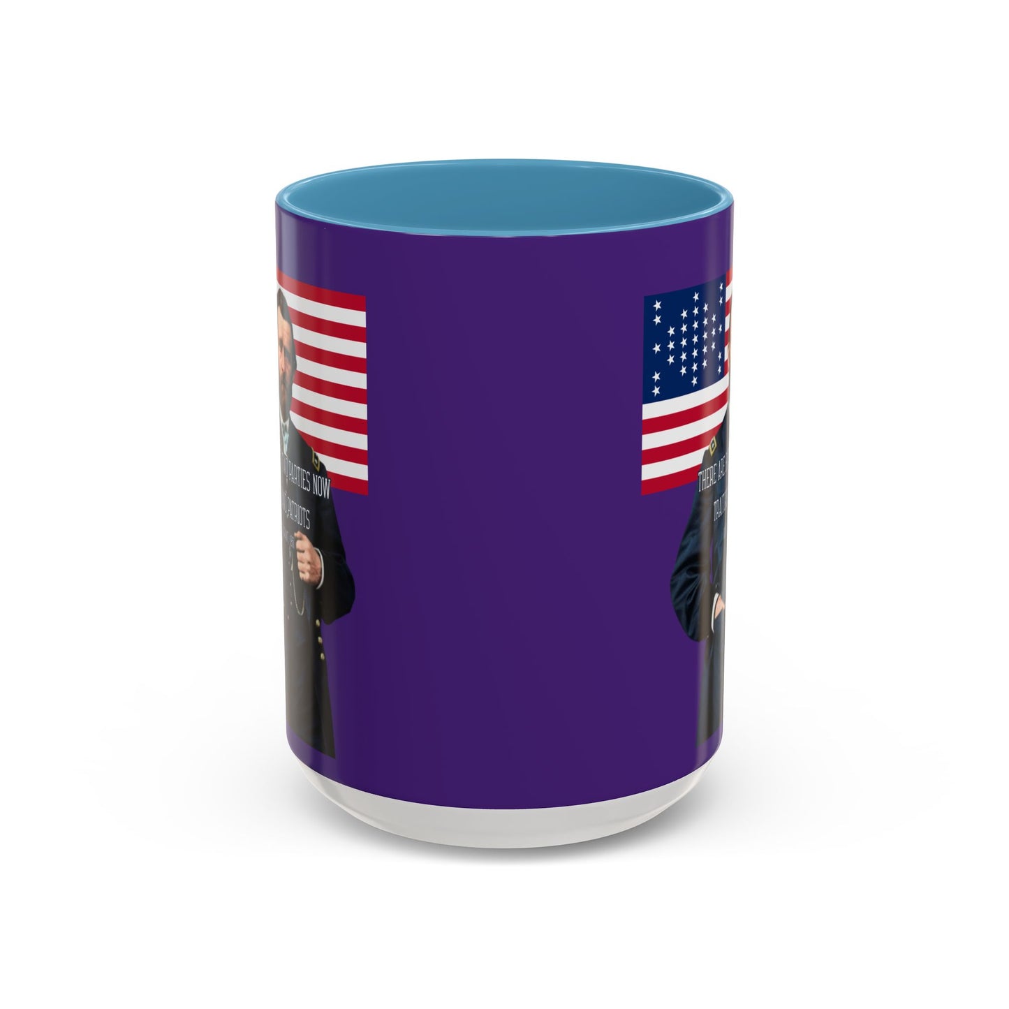 "Traitors and Patriots" Ulysses Grant Dark Purple Accent Mug by theGreenDragonTavern.shop