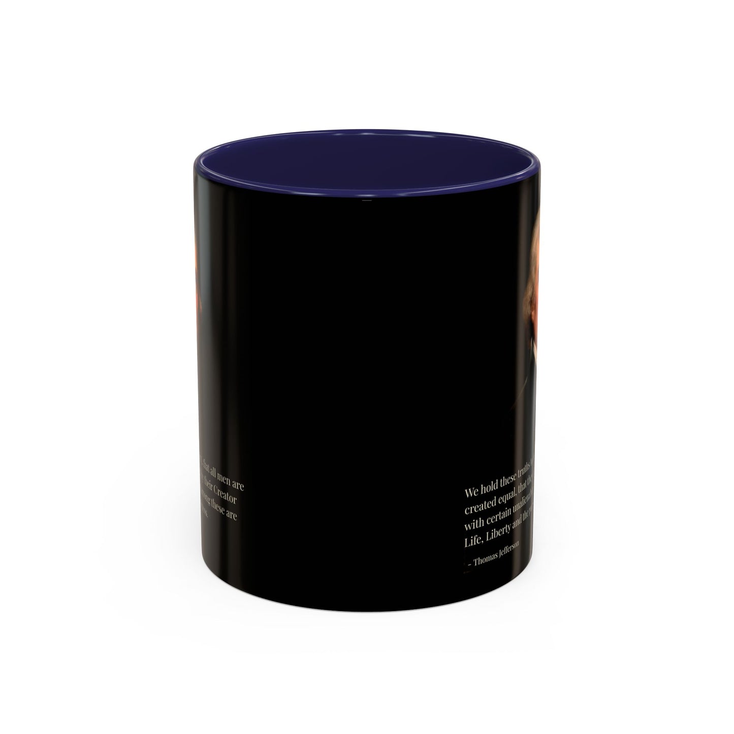 We hold these truths to be self-evident Black Accent Mug by theGreenDragonTavern.shop
