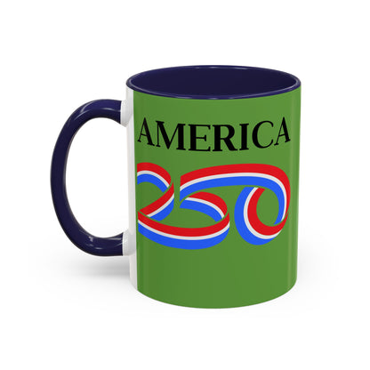 America 250 Green Accent Mug by theGreenDragonTavern.shop