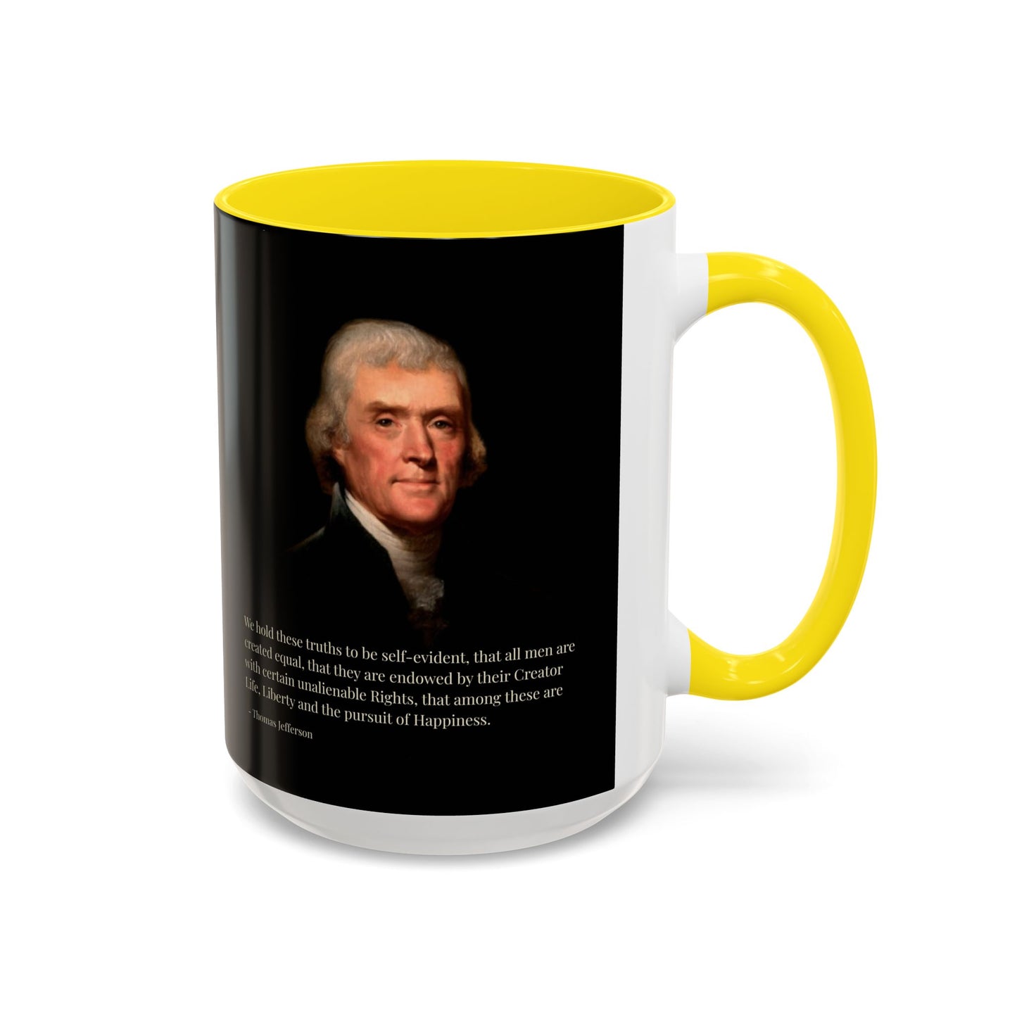 We hold these truths to be self-evident Black Accent Mug by theGreenDragonTavern.shop