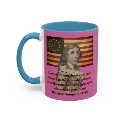 Deborah Sampson, America's Mulan Pink Accent Mug by theGreenDragonTavern.shop