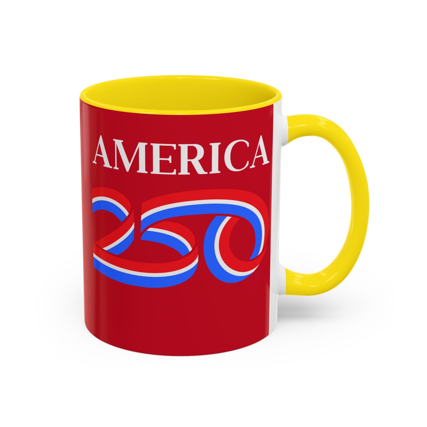 America 250 Red Accent Mug by theGreenDragonTavern.shop