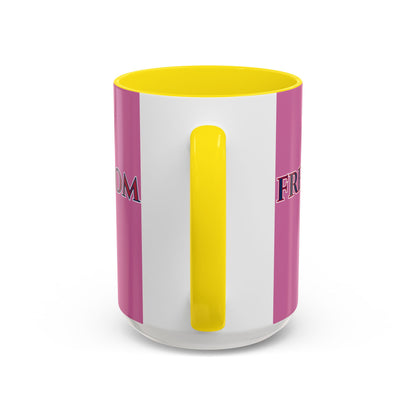 Freedom, Pink Accent Mug by theGreenDragonTavern.shop