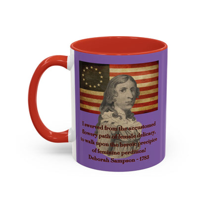 Deborah Sampson, America's Mulan Light Purple Accent Mug by theGreenDragonTavern.shop