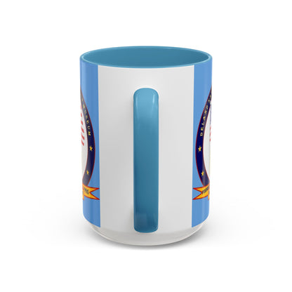 DeLand Naval Air Station Museum Light Blue Accent Mug by theGreenDragonTavern.shop