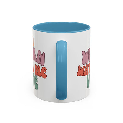 I Am Woman Watch Me Vote White Accent Mug by theGreenDragonTavern.shop