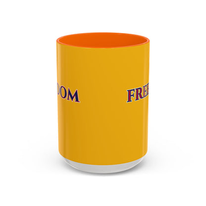 Freedom, Yellow Accent Mug by theGreenDragonTavern.shop