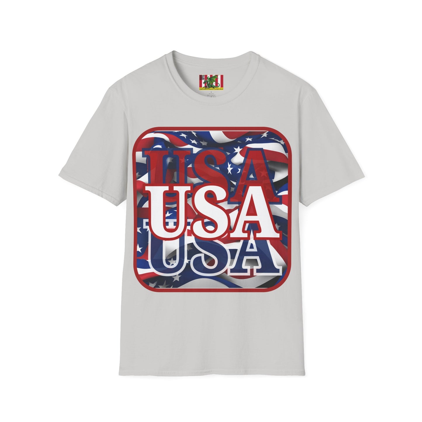 Red WHITE and Blue USA Patriot Light colors Unisex T-Shirt by theGreenDragonTavern.shop