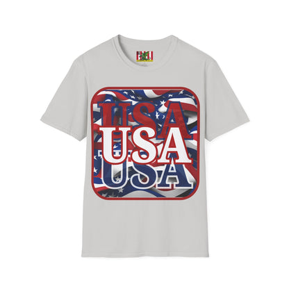 Red WHITE and Blue USA Patriot Light colors Unisex T-Shirt by theGreenDragonTavern.shop