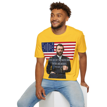 "Traitors and Patriots" Ulysses Grant Light colors Unisex T-Shirt by theGreenDragonTavern.shop