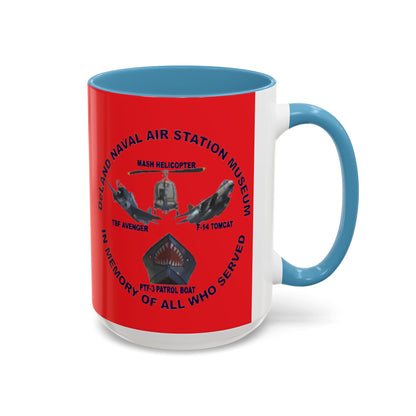 DNASM 2-sided, Founding & Student Art Red Accent Mug by theGreenDragonTavern.shop