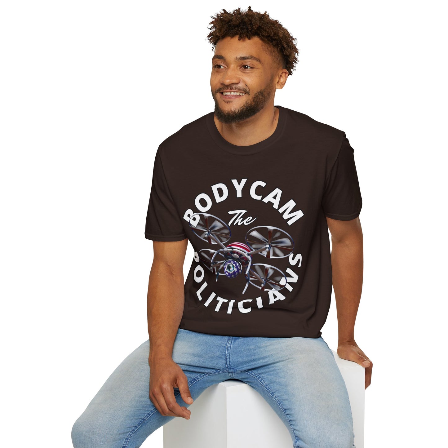 Bodycam the Politicians Drone Dark colors Unisex T-Shirt by theGreenDragonTavern.shop