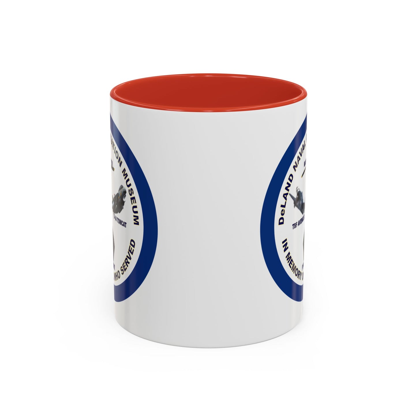 DNASM Student Art Navy Frame White Accent Mug by theGreenDragonTavern.shop