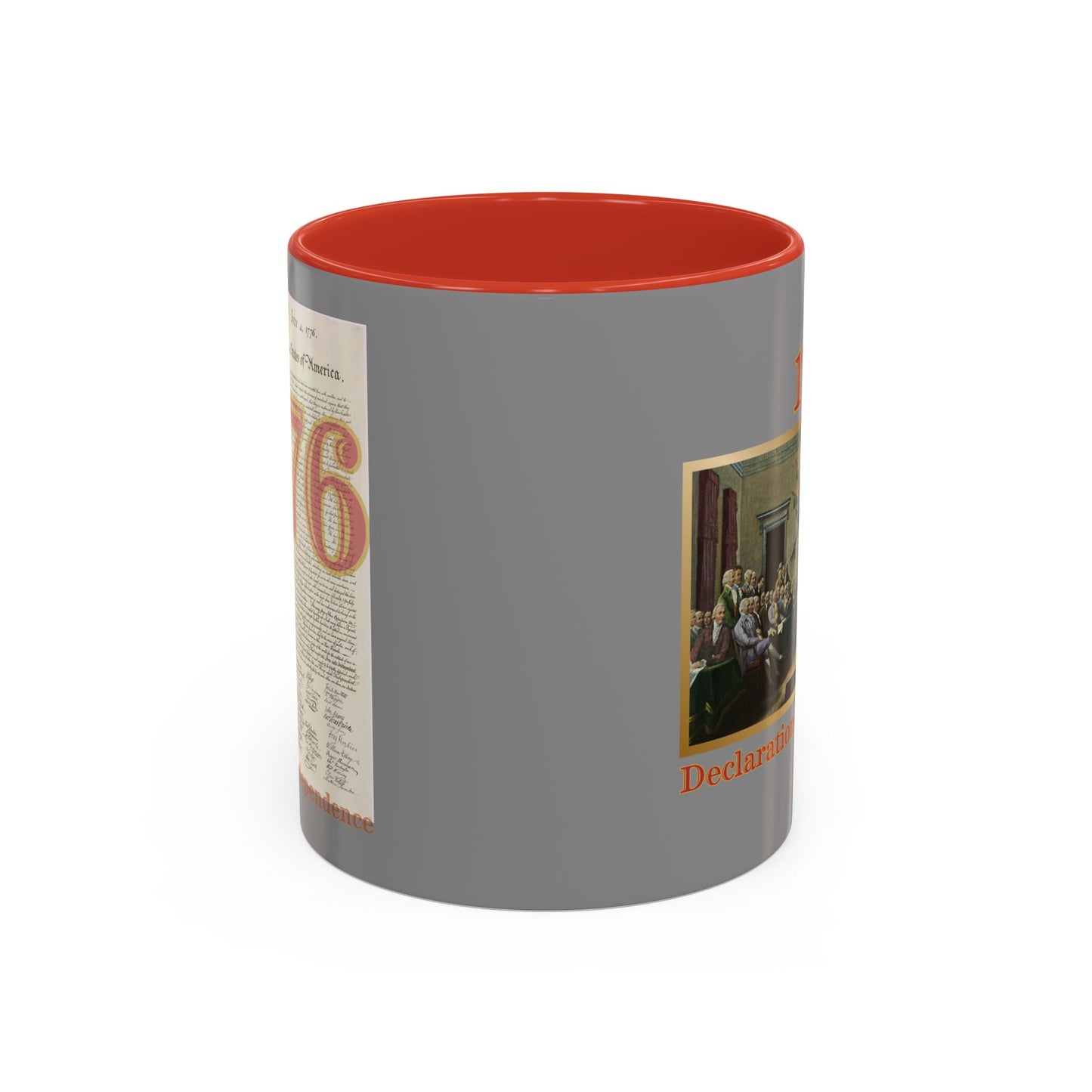 Declaration of Independence Grey Accent Mug by theGreenDragonTavern.shop