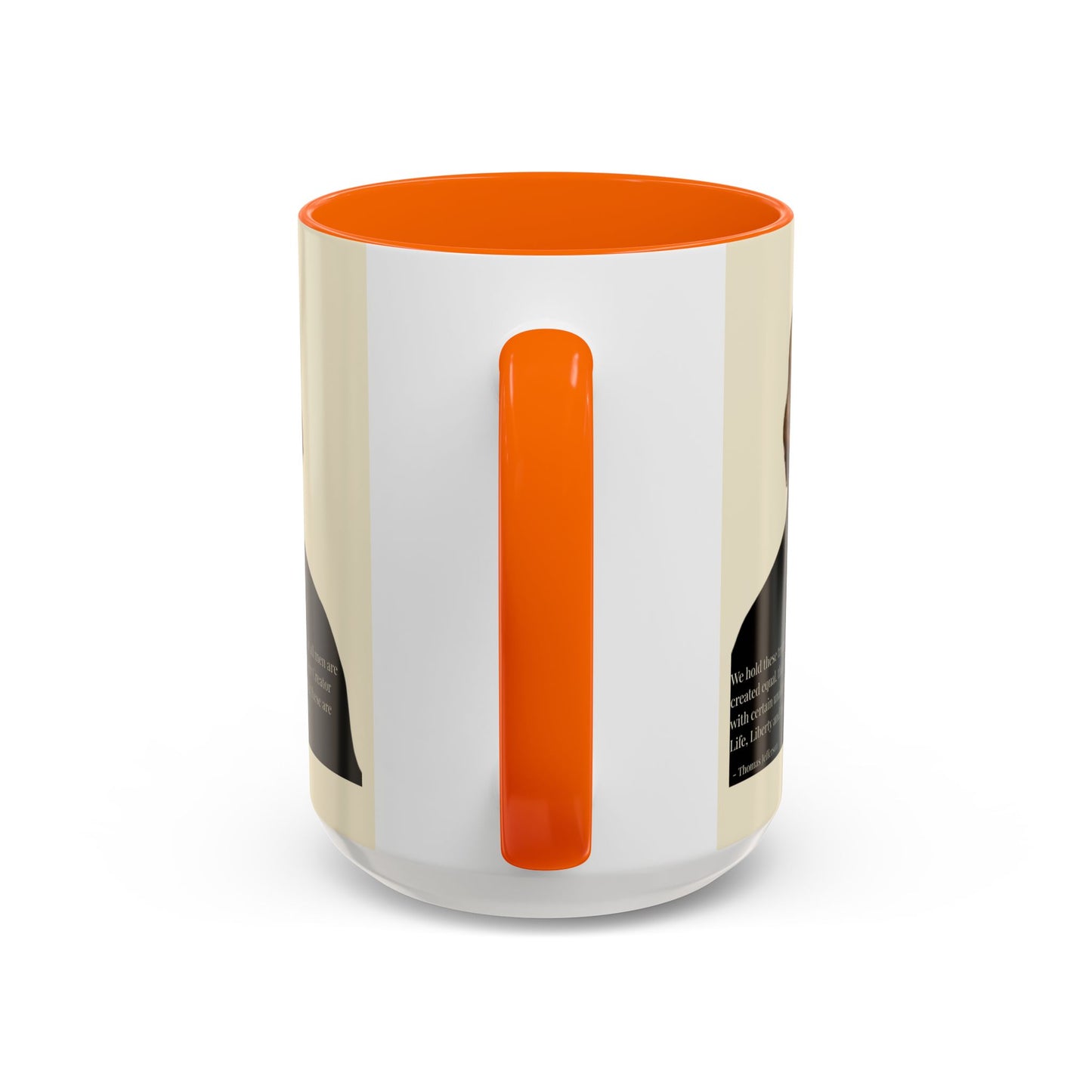 We hold these truths to be self-evident Parchment Yellow Accent Mug by theGreenDragonTavern.shop