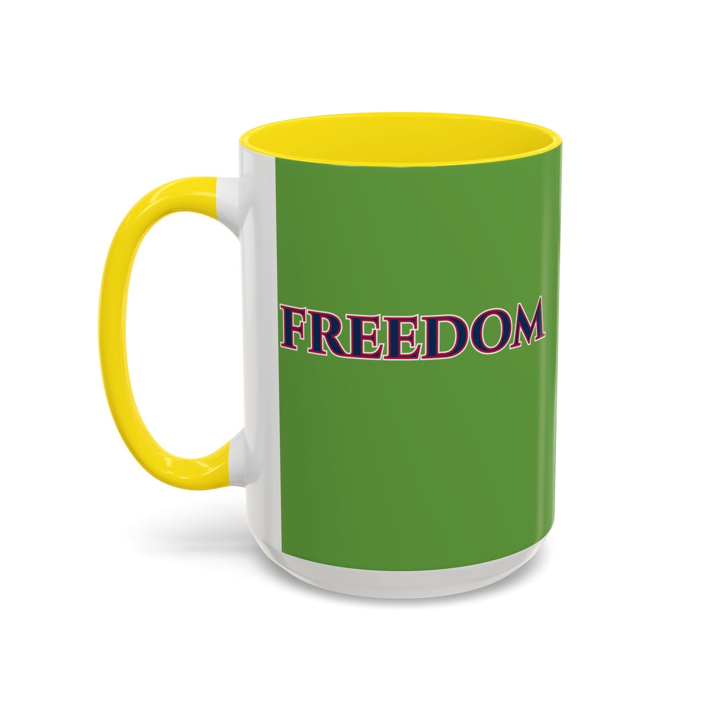 Freedom, Green Accent Mug by theGreenDragonTavern.shop