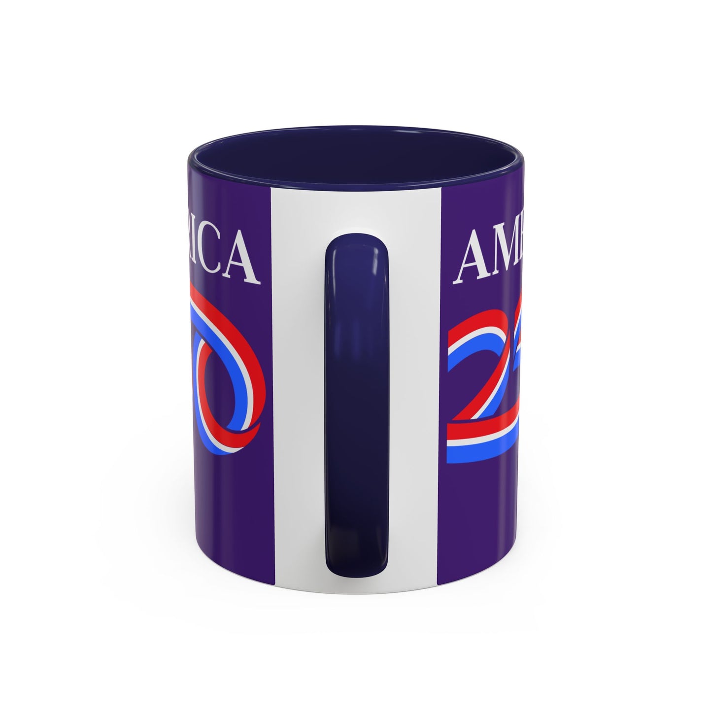 America 250 Dark Purple Accent Mug by theGreenDragonTavern.shop