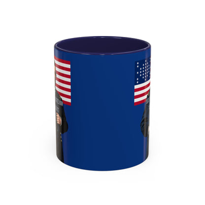 "Traitors and Patriots" Ulysses Grant Dark Blue Accent Mug by theGreenDragonTavern.shop