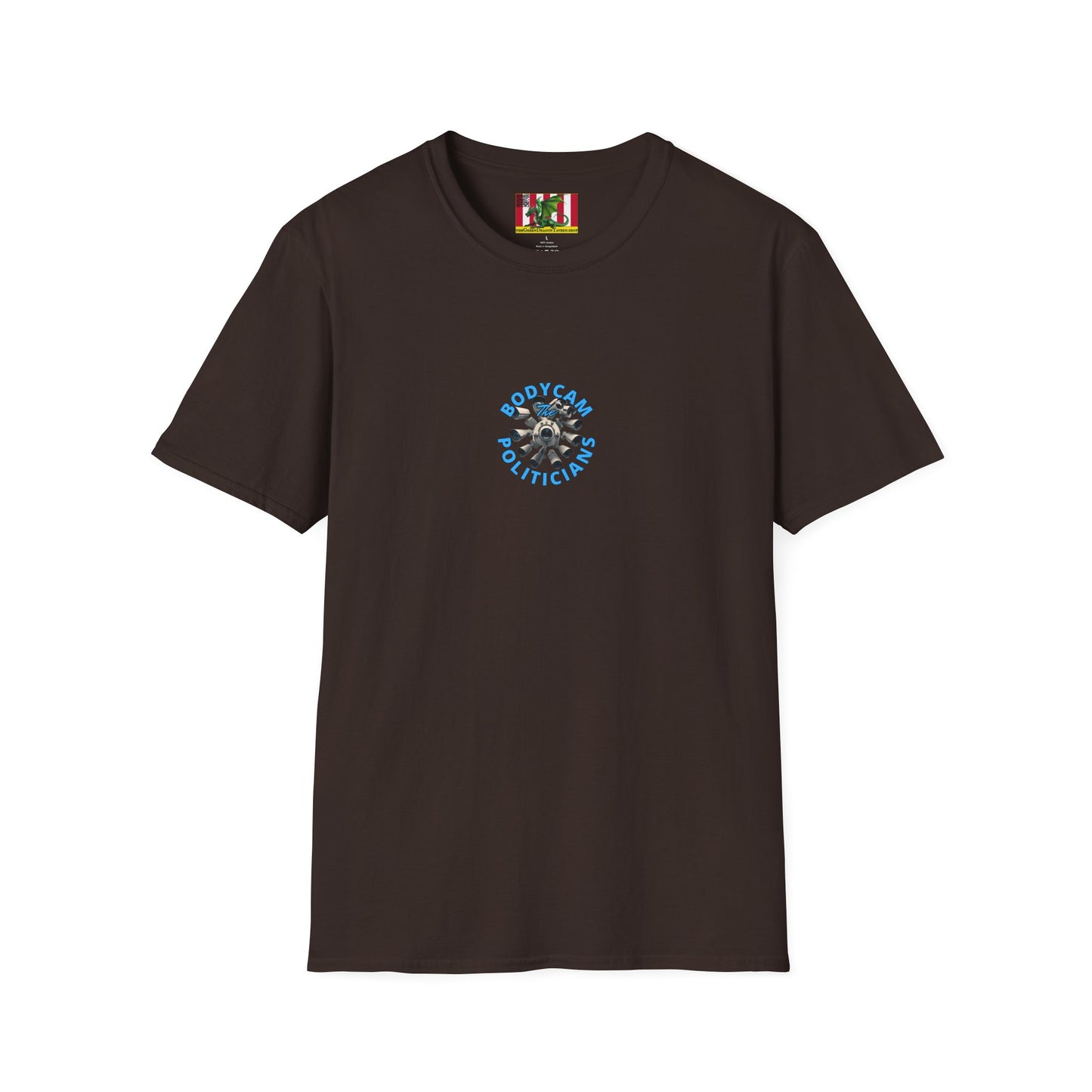 2-sided, Bodycam the Politicians Cameras Dark colors Unisex T-Shirt by theGreenDragonTavern.shop