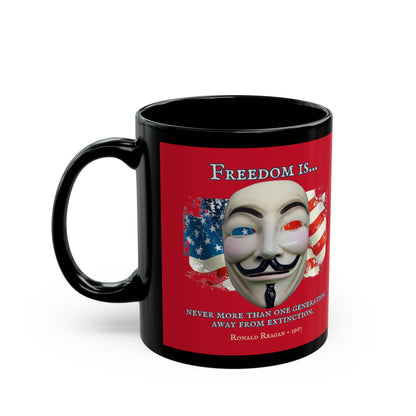 Ronald Reagan Freedom Vendetta Red Mug by theGreenDragonTavern.shop