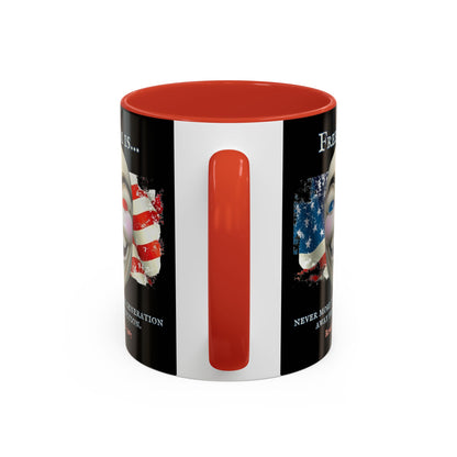 Ronald Reagan Freedom Vendetta Black Accent Mug by theGreenDragonTavern.shop