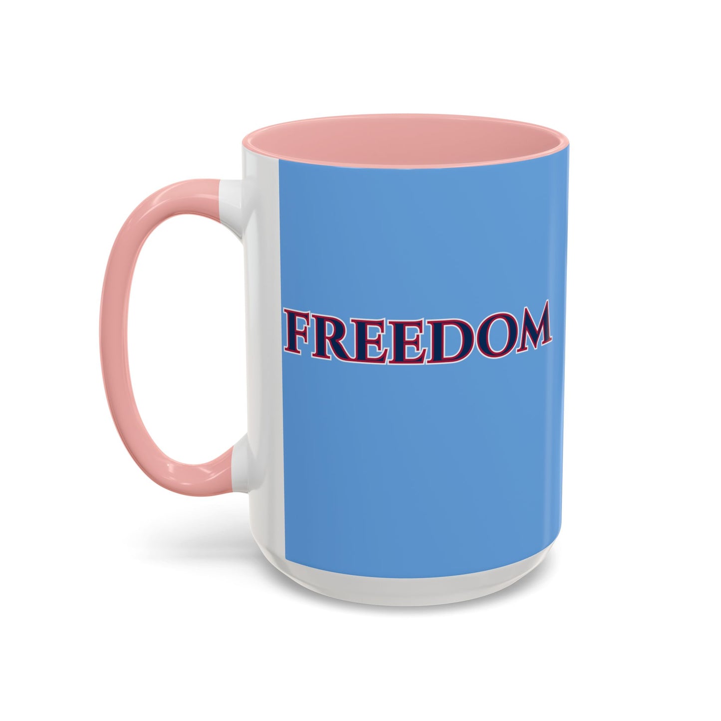 Freedom, Light Blue Accent Mug by theGreenDragonTavern.shop