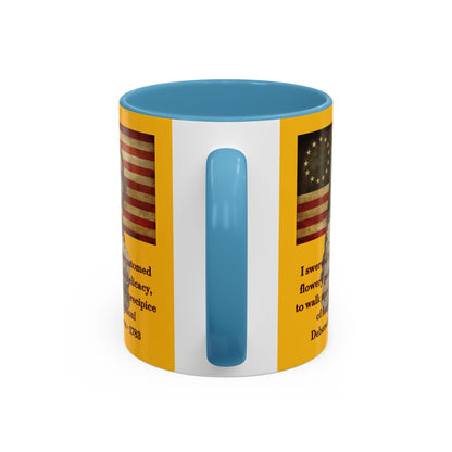 Deborah Sampson, America's Mulan Yellow Accent Mug by theGreenDragonTavern.shop