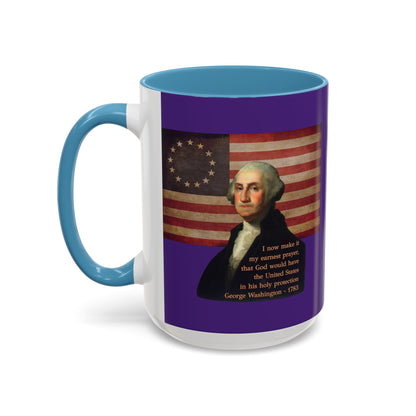 Washington's Earnest Prayer Purple Accent Mug by theGreenDragonTavern.shop