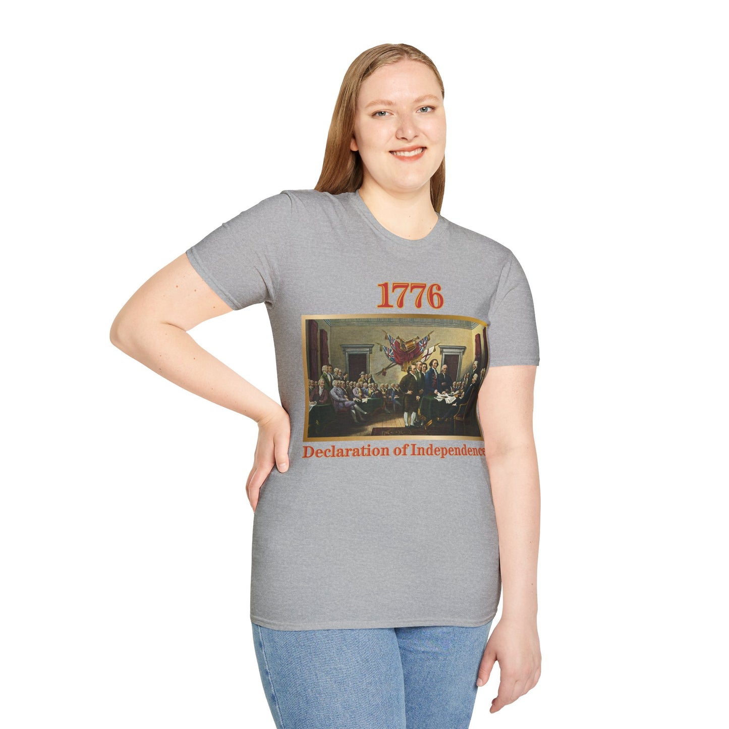Declaration of Independence Light colors Unisex T-Shirt by theGreenDragonTavern.shop