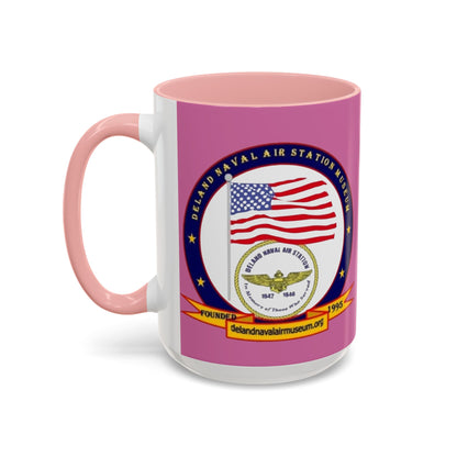 DeLand Naval Air Station Museum Pink Accent Mug by theGreenDragonTavern.shop